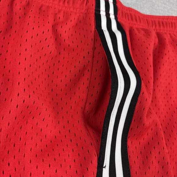 Champion Red Mesh Athletic Shorts  Black & White Stripes Mens L 100% Polyester - Picture 14 of 14